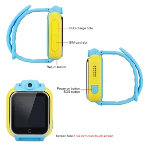 3G GPS Tracker G75 Smart Watch with Fall Alarm and Alarm Clock 1.54 Inch Touch Screen Anti-Lost Watch Phone for Kids
