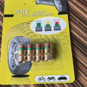 4-Piece 36 PSI 2.4 Bar Tire Pressure Monitor Valve Caps for Cars Bicycles and Trucks