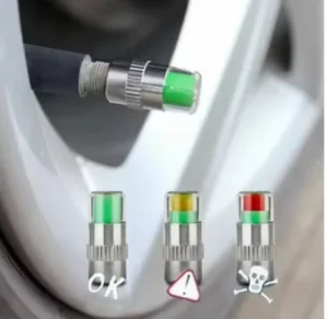 4-Piece Vehicle Tire Pressure Indicator Valve Inspection Caps