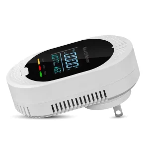 4-in-1 Natural Gas and Carbon Monoxide Detector with Temperature and Humidity Monitoring