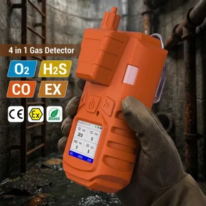 4 in 1 Portable Industrial Gas Detection Systems 4 Gas Detector for H2S CO O2 EX Flammable Gas Leak Detecting