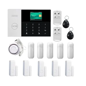 4.3″ Touch Screen Wireless 4G WiFi Home Burglar Alarm System with 1080p Surveillance Camera