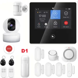 43 inch HD Display 4G Wireless Remote Control Wi Fi Tuya Smart App Home Security Anti Theft Alarm ABS Host System 100m
