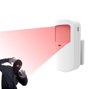 433 MHz PIR Motion Sensor Alarm with ABS Wall-Mounted Housing and WiFi Connectivity
