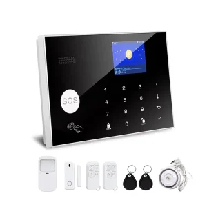 433MHz WiFi GSM Wireless Security Alarm System Kit with App Remote Control, PIR and Door Detectors