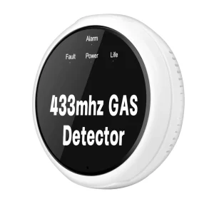 433MHz Wireless Combustible Natural Gas Leak Detector and Alarm for Home and Kitchen