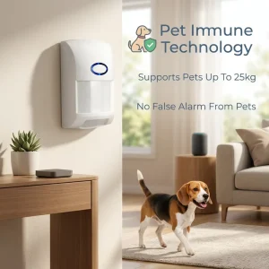 433MHz Wireless PIR Motion Sensor Home Security Alarm Detector, Indoor Infrared, Pet-Friendly
