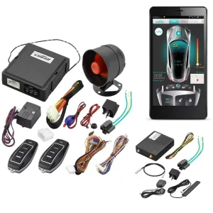 4G GSM GPS Smartphone APP 2 Way Car Alarm with Remote Start Function for Car with Mechanical Key Start