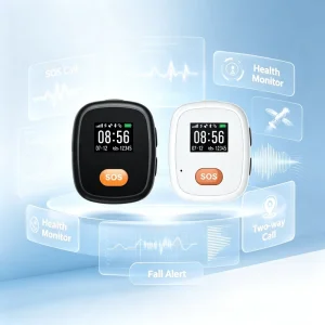 4G LTE Mini Elderly GPS Pendant Tracker with One-Key SOS, Emergency Call, Fall Detection, and Waterproof Design