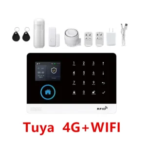 4G Tuya Wireless Alarm with Mobile Detection Door Magnetic WiFi