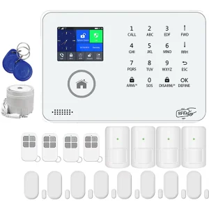 4G WiFi GSM 433MHz ABS Home Security Alarm System PIR Motion Sensor Water Resistant SOS Function Smart App for Doors