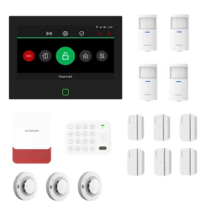 4G WiFi Wireless Home Security System Kit with Door Sensor PIR Detector Anti-Theft Alarm