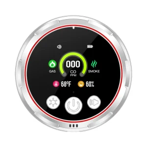 5 in 1 Carbon Monoxide Natural Gas Leak Detector Smoke Temperature Humidity Detection ABS Plastic Electrochemical Sensor