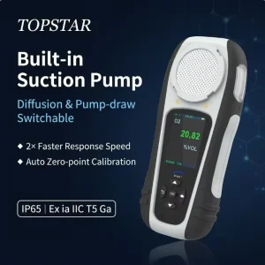 5-in-1 Gas Detector O2 CO H2S SO2 Combustible Gas Portable Safety Monitor IP65 Explosion-Proof Pump Suction IoT Cloud Alert