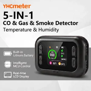 5 in 1 Plug In Multi Gas Detector for Smoke Carbon Monoxide LPG & Methane Combustible Gas Alarm for RV Home & OEM