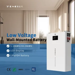 5.12kWh Low Voltage Wall-Mounted Energy Storage Lithium Iron Phosphate Battery for Home
