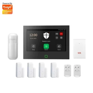 5000mah Battery WiFi+4G Tuya Wired Wireless 7-inch Burglar Alarm Device Smart Security Alarm System with Build in Siren