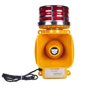 50W 130dB Volume 1.24mile 2000m Audible & Visual Security Alarm System 6 Adjustable Tones 130dB 50W Siren for Security Purpose