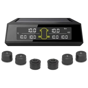 6 Tyre Tire Pressure Monitoring System With External Sensor Truck Trailer