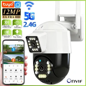 6MP 8MP PTZ Security Camera 5G WiFi Wireless Home Surveillance Camera Tuya Smart Two Way Audio Outdoor Night Vision Camera