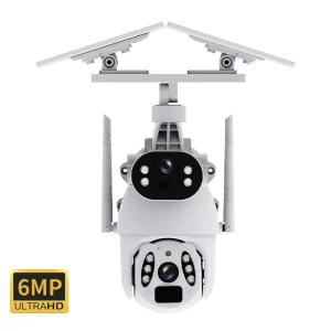 6MP UBOX i Cam+ Black White Gray HD 2 Lens CCTV Home Security Solar Camera WiFi 4g Auto Tracking PTZ Network Camera