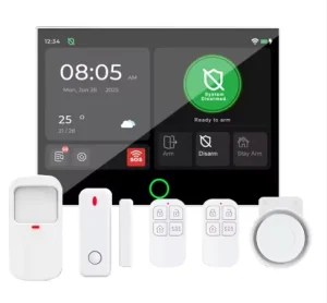 7-Inch 4G GSM GPRS WiFi ABS Motion Sensor Security Alarm System with App Remote Control and Power Monitoring