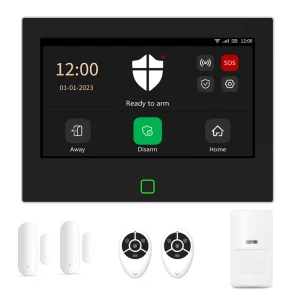 7 Inch Display Screen Full Touch 433mhz Wireless Wifi GSM Home Security Alarm System With 8 Wired Zones 200 Wireless Zone