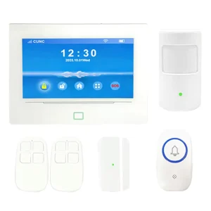 7″ Touch Screen 4G WiFi Alarm System with 433 Wireless Wired Zones Pet Pir Motion Sensor Home Security Alarm Host