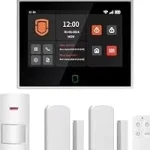 7inch 4G GSM WiFi Mobile App Smart Alarm Touch Panel with 130dB and Rechargeable Lithium Battery