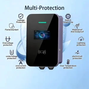 7kW 22kW AC OCPP Wallbox EV Car Charging Pile with Type 1 Type 2 NACS or GB/T Plug