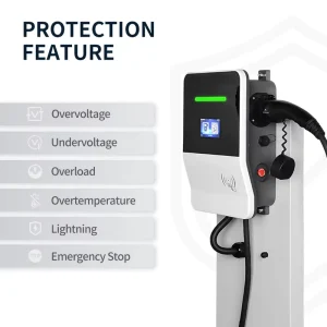 7kW/22kW Type 2 OCPP 1.6J EV Car Charger IP65 Wall-Mounted Charging Station