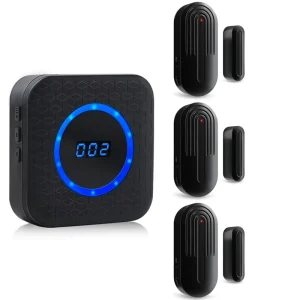 800 ft Range Door Sensor Alarm With 55 Chimes and 5 Volume Levels Wireless Door Chime for Home Office and Clinic