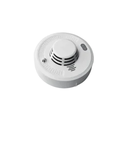 85dB Battery-Powered Photoelectric Smoke Detector with Test/Mute Button and Heat Sensor