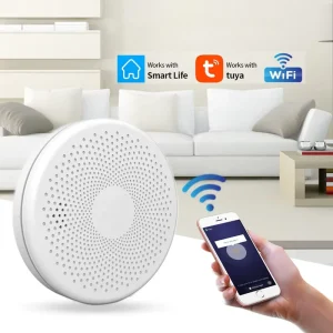 85dB Sound and Light Alarm WiFi Smoke Detector, Wireless Home Security Fire Alarm