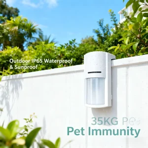 934FK Wireless PIR Motion Sensor with Pet Immunity Battery Operated Outdoor Alarm Detector