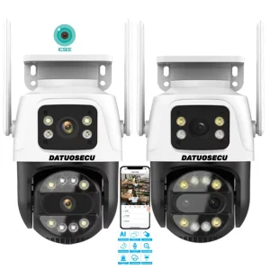 9MP Outdoor Dual Lens Wireless PTZ CCTV Security Camera 6MP WiFi Mini Dual Lens Network Camera IP