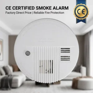 9V Battery Interconnected Smoke Detector Round Smoke Detector Alarm Home Security Smoke Alarm Sensor Reliable Fire Detection