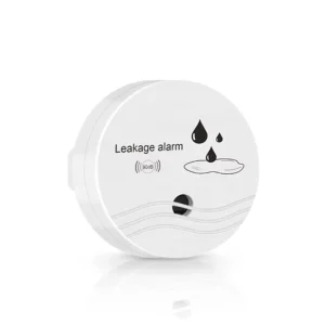 9V Battery-Operated Wireless Flood Sensor with 90dB Water Leakage Alarm