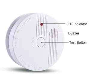 9V Replaceable Smoke Detector with TUV EN 14604 Fire Alarm Certification for Hotels