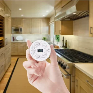 ABS C2 Semiconductor Gas Leak Detector with 10m Detection Range for Kitchen