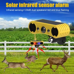 ABS Material 13 Built in Sounds Solar Powered Motion Sensor Wild Pig Bear Wolf Deer Bird Repeller Solid State Animal Deterrent