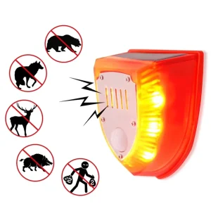 ABS Material LED Waterproof Timing Alarm System Outdoor Solar Powered Animal Repellent