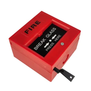 ABS Material Manual Call Point Fire Alarm System Strobe Alarm Motion Sensor Break Glass Reset 100-200m CE Red