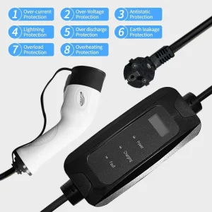 AC EV Charging Pile Wall-Mounted EV Charger Charging Station with Type 2 Plug for Home Use