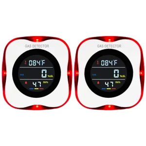 AC Plug-In 3-in-1 Natural Gas Detector and Explosive Gas Leak Alarm for Home RV Kitchen Living Room Bathroom