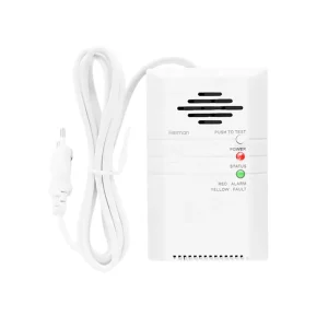 AC Power Wired Combustible Gas Alarm and Natural Gas Sensor for Home Security