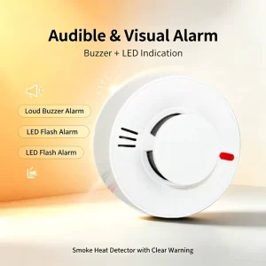 AC220V Conventional Fire Alarm Heat and Smoke Combined Detector for Family and Kitchen