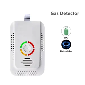 AC90-240V Home Cooking Gas Leak Alarm for CH4 and LPG with 9V Battery Backup