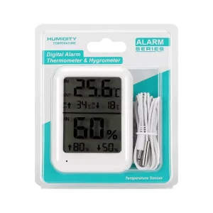 AL-8A Indoor Temperature and Humidity Meter With Alarm Function and Outdoor Temperature Sensor