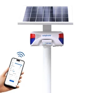 APP Control Solar-powered Alarm Solar Infrared Active Deterrent Warning Sounder Drive Way Receiver Sensor Alarm Garage